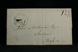 Vermont: Bradford 1839 Stampless Cover, Green CDS to Andover, Mass - Picture 1 of 4