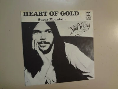 NEIL YOUNG: Heart Of Gold 2:59- Sugar Mountain (Live)-Sweden 7" 1972 Reprise PSL - Image 1 of 4
