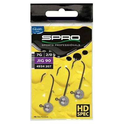 SPRO Jig Head 90 HD Round Jighead Black Nickel Gamakatsu Hook - Image 1 of 4