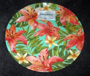 TOMMY BAHAMA HOME DAY LILY PALM MELAMINE 11" PLATE ~ NEW! - Picture 1 of 8