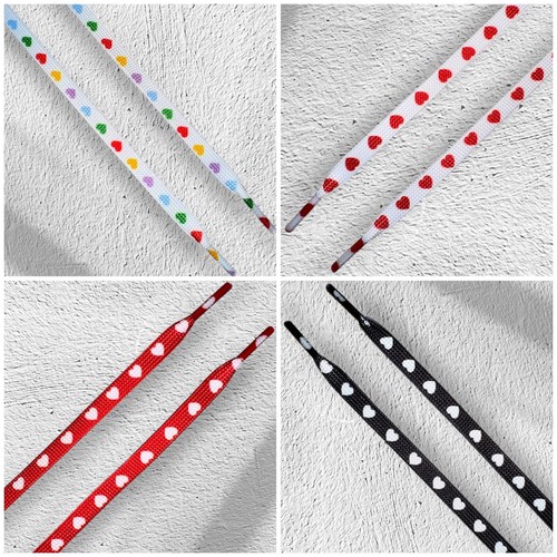 Lacci piatti Premium Love Heart per Nike Adidas New Balance Reebok Asics Puma