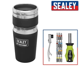 Sealey Thermal Travel Mug with 14pc Tool Kit & Ratchet - Great Christmas Gift - Picture 1 of 3