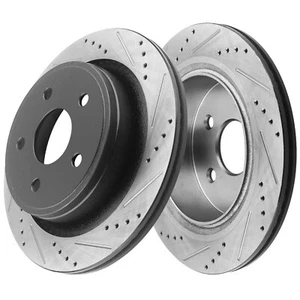REAR Slotted Brake Rotors for Dodge RAM 1500 5 Lugs Dodge Durango Chrysler Aspen - Picture 1 of 7