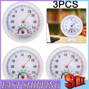 3Pcs Analog Hygrometer Easy To Read Scale Thermometer -30-50 Celsius Degree for - Picture 1 of 7