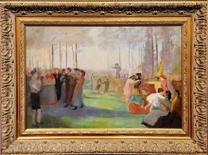 Willem Vaarzon Morel "Attributed"-Outdoor Italian Reverly-Oil painting-c1910s - Picture 1 of 9