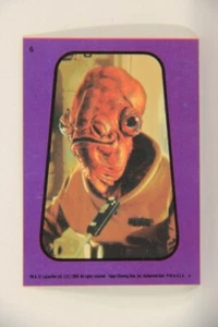 Star Wars ROTJ 1983 Topps Sticker Card #6 Admiral Ackbar - Purple L017914 - Picture 1 of 2