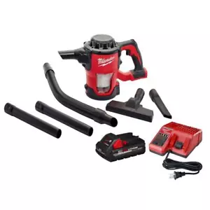 Milwaukee Compact Vacuum W/ 3.0Ah-Battery And Charger 18-V Lit-Ion Cordless - Picture 1 of 4