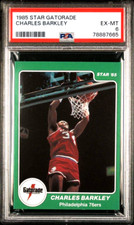 1985 Star Gatorade Charles Barkley XRC Rookie Card PSA 6 Ex Mint SP RC 76ers HOF