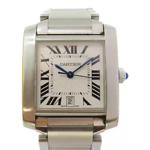 CARTIER Tank Francaise Automatic Watch 2302 Stainless Steel White - Picture 1 of 11