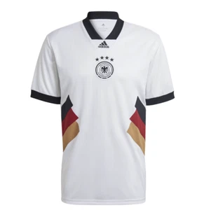 Adidas DFB Deutschland Heim Herren Icon Retro Trikot Weiß Schwarz HS5941 - Bild 1 von 3