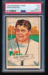 1952 Bowman Large Gene Ronzani Short Print #135 PSA 3 MC - Bild 1 von 2
