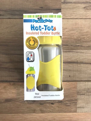 Nuevo biberón aislado Pacific Baby Hot Tot 9 oz amarillo plateado Foto 1 de 4