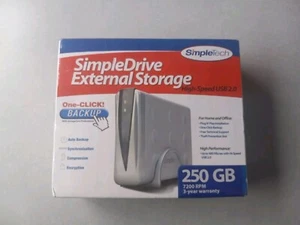 SimpleTech Model: STI-USB235/250 External Storage. 250GB. Brand New - Picture 1 of 4