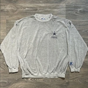 Vintage XL 90s Dallas Cowboys NFL Starter Sweatshirt Classic Embroidered Sports - Picture 1 of 9