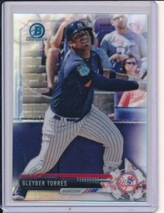 2017 BOWMAN CHROME GLEYBER TORRES REFRACTOR ROOKIE R.O.Y. - Picture 1 of 1