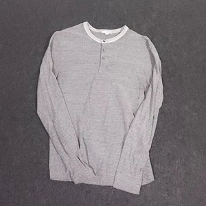 James Perse Henley Shirt Mens 1 Small Gray Long Sleeve Made In USA Cotton Casual - Picture 1 of 11