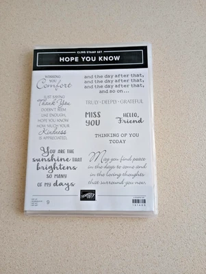 Stampin' up' Hope you Know Cling Stamp set New - Image 1 of 3