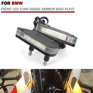 Front LED Turn Signal Mirror Base Plate for BMW S1000RR 2019-2025 M1000RR 21-25 - Picture 1 of 12