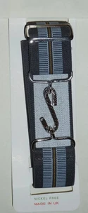 Retro Unisex 70s GREY  One and a Half Inch Wide Elastic Snake Belt MADE IN U.K. - Picture 1 of 1
