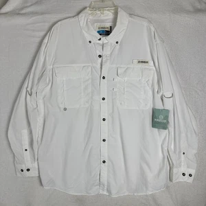Magellan L Herren Fish Gear Relaxed Fit Hemd Langarm Laguna Bright White - Bild 1 von 10