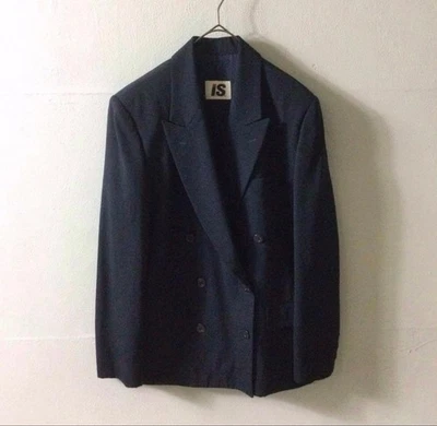 ARCHIVO ISSEY MIYAKE IS etiqueta azul marino blazer cuero raro Foto 1 de 4