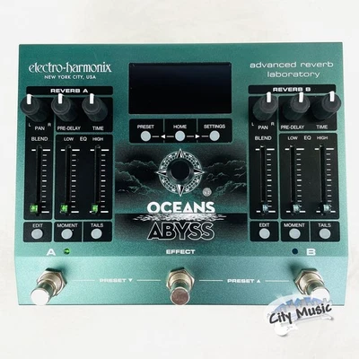 Used Electro-Harmonix EHX Oceans Abyss Advanced Reverb Laboratory Pedal ♫ - Image 1 of 4