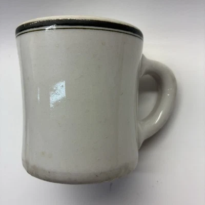 Vintage VICTOR Heavy Restaurant Diner Coffee Mug White Green Stripe 1950’s EUC - Image 1 of 4