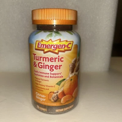 Gomitas de cúrcuma jengibre Emergen-C cítricos-jengibre 36ct EXP 2/26 NUEVAS Foto 1 de 4