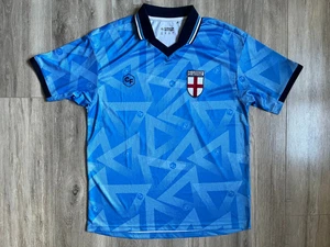 Inglaterra Tercera Camiseta Fútbol 1990/1992 Camiseta Fútbol Retro Azul Talla M-L - Imagen 1 de 5