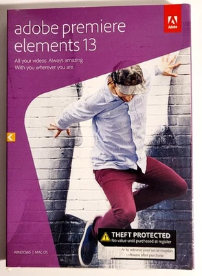 2014 Adobe Premiere Elements 13 DVD Set Windows and Mac OS Serial Retrieval code - Image 1 of 3