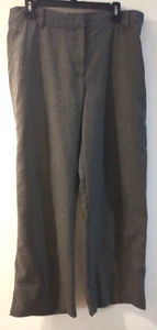 Jaclyn Smith Womens Gray Plaid Trousers 12 Business Casual Dress Pants Wide Leg - Picture 1 of 5