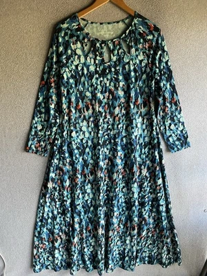 Vestido para mujer Soft Surroundings mediano exótico Aqua Maxi Boho  Foto 1 de 4