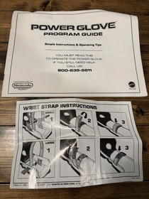 VTG NES Power Glove Program Guide Instruction  And Wrist Strap Instructions