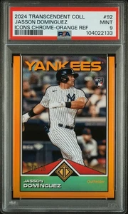 2024 Topps Transcendent Jasson Dominguez #92 Orange Ref 10/25 PSA 9 BGS Auto 10 - Picture 1 of 2