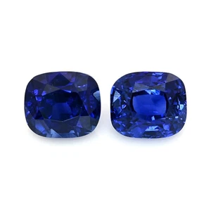 Ceylon (Sri Lanka) Cushion Blue Sapphire Pair 4.50CT - Picture 1 of 6