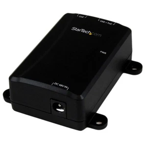 StarTech.com 1 Port Gigabit Midspan - PoE+ Injector - 802.3at and 802.3af - Wall - Photo 1/3