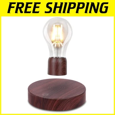 Магнитная плавающая лампочка с деревянным основанием - Изображение 1 из 4