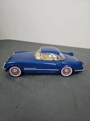 CARRO DE BRINQUEDO VINTAGE ANOS 50 CHEVROLET CORVETTE FRICTION LATA FUNCIONA-Japão. - Imagem 1 de 4