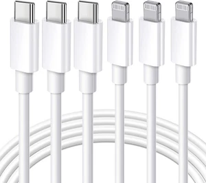 [MFi Certified] USB C to Lightning Cable 3Pack 10FT iPhone Fast Charger Whtie  - Picture 1 of 7