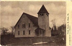 1907 Friends Church St. Albans Maine ME Vintage Postcard - Picture 1 of 2