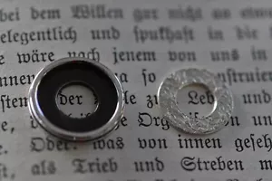 2 Scheiben aus massiv Silber / teiloxidiert - Aufsatz für Charlotte 21 und RD - Bild 1 von 4