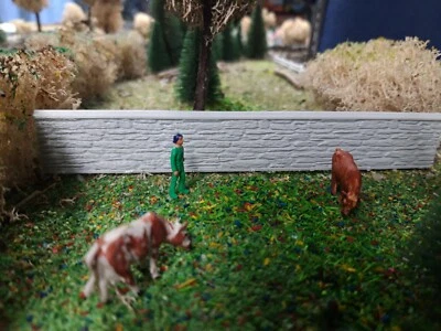 ho lot 4 murs pierre couvre mur béton 2 pans gris jardin parc maquette 56 décor