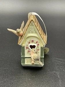 Porcelain Birdhouse Ornament 1999 Bradford Editions Primrose Perch #68561 Gift - Picture 1 of 11