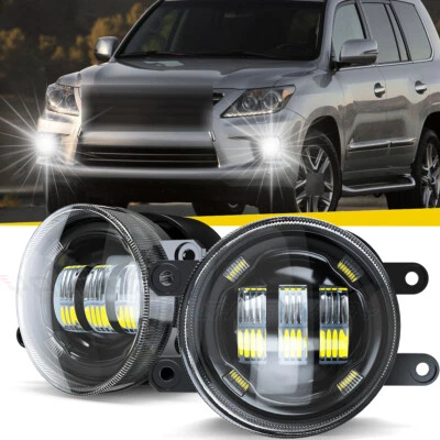 Точечные черные светодиодные противотуманные фары бампер ходовые огни 2 шт для Lexus LX570 2008-2011 годов выпуска - Изображение 1 из 4