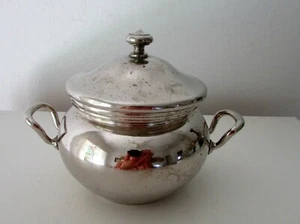 ANTIQUE CHRISTOFLE FRANCE SILVERPLATE SUGAR BOWL - Picture 1 of 9