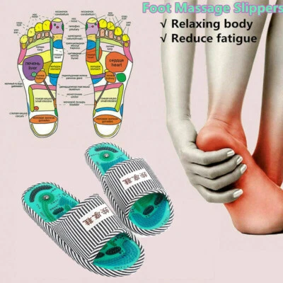 Soft Massage Slippers Acupuncture Sandals Reflexology Foot Acupoint Shoes UK NEW