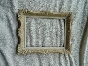 BEAU CADRE ANCIEN BOIS STUC  BLANCHI XX° ANNEES 50 VINTAGE DESSIN GRAVURE FRAME - Foto 1 di 8