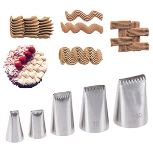 5pcs Basket Weave Tips Icing Piping Nozzle Stainless Steel Writing Tube Nozz3_bf - Picture 1 of 9