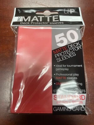 600 Ultra Pro Standard Sized RED PRO MATTE Deck Protectors  MTG Blowout Prices - Image 1 of 2