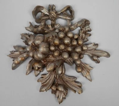 Hickory Manor House Fruit Carving Wall Decor Old World Ornate Metallic Resin USA - Image 1 of 4